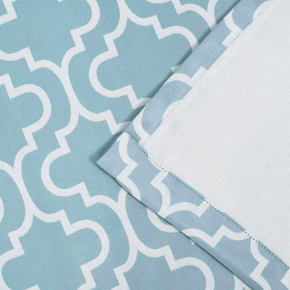 Moroccan Trellis Grommet 2-Piece Blackout Curtain Panel Set - Light Blue