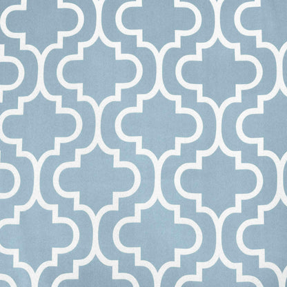 Moroccan Trellis Grommet 2-Piece Blackout Curtain Panel Set - Light Blue