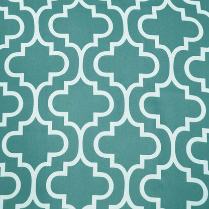 Moroccan Trellis Grommet 2-Piece Blackout Curtain Panel Set - Teal