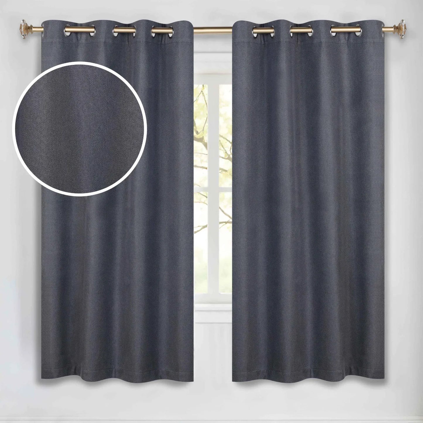 100 % Blackout Curtains Grommet Machine Washable 2 Panels Nyan