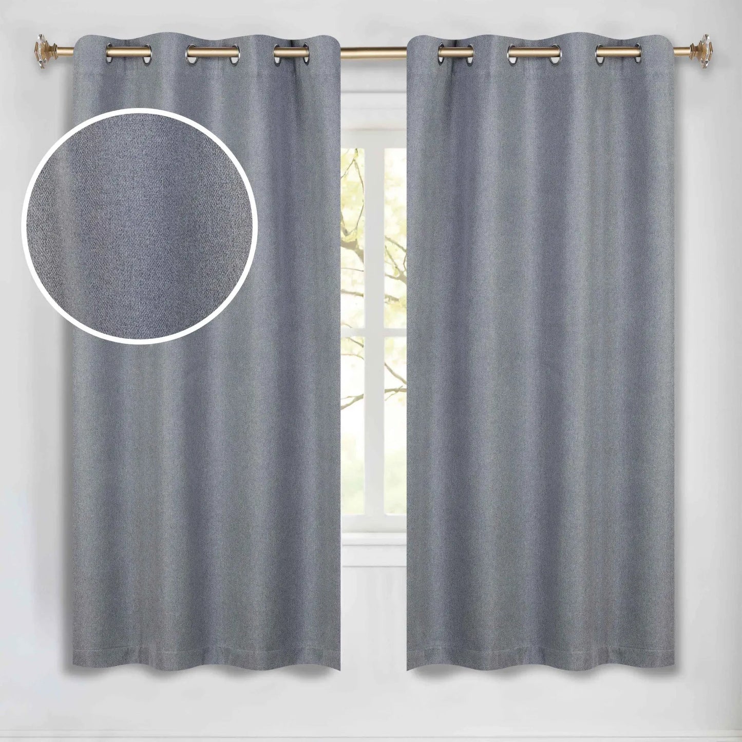 100 % Blackout Curtains Grommet Machine Washable 2 Panels Nyan