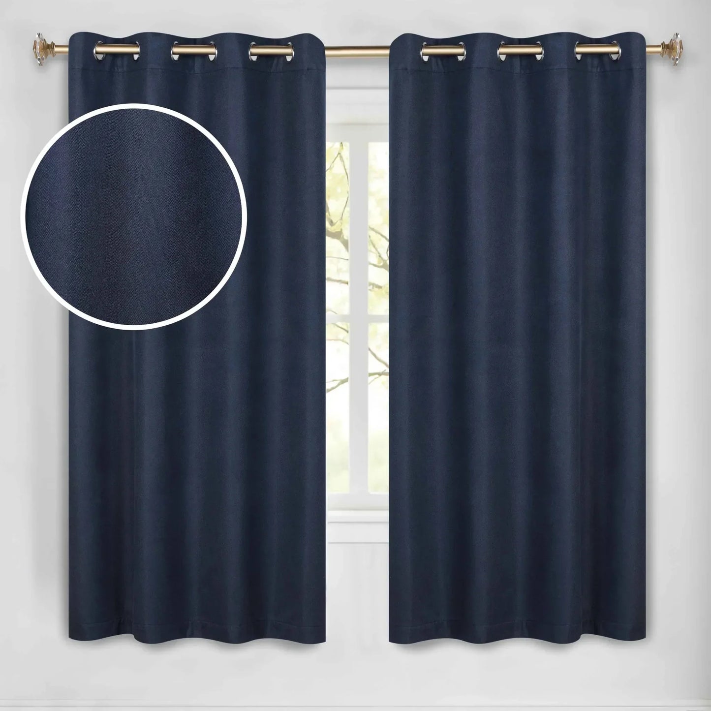 100 % Blackout Curtains Grommet Machine Washable 2 Panels Nyan