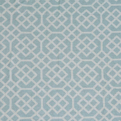 Geometric Semi Sheer 2-Piece Curtain Panel Set - Cyan