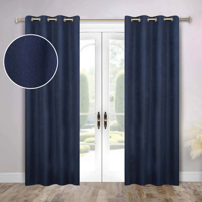 100 % Blackout Window Curtains Grommet Washable Set of 2 Neal
