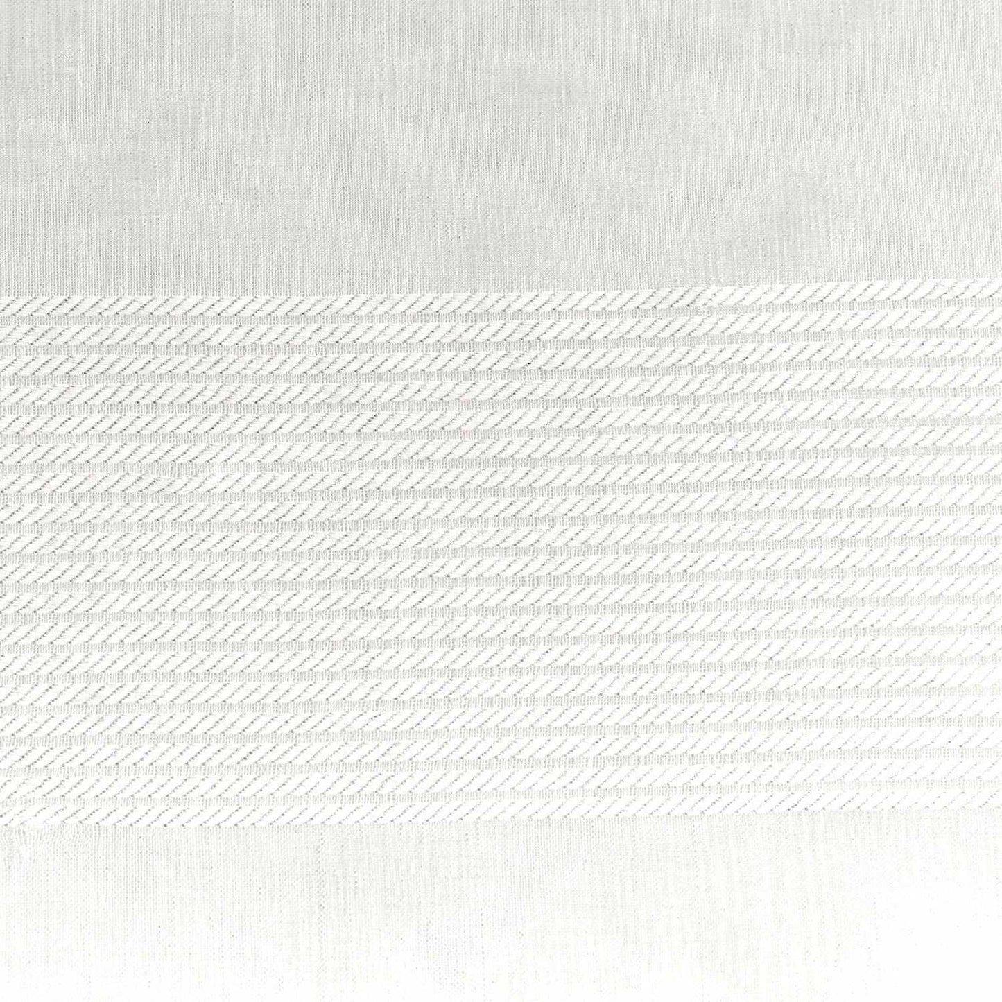 Dalisto Stripes 2-Piece Grommet Sheer Curtain Panel Set - White