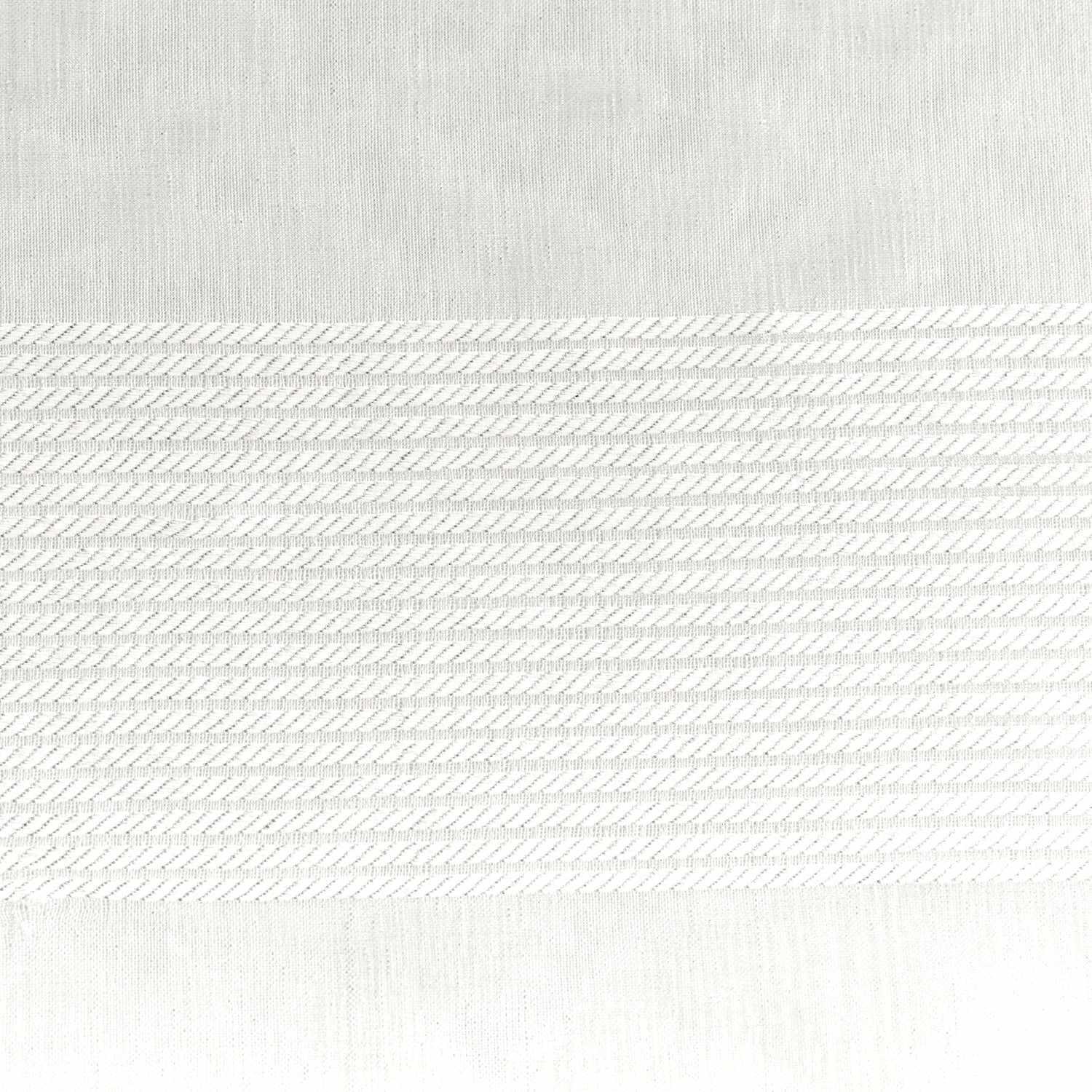 Dalisto Stripes 2-Piece Grommet Sheer Curtain Panel Set - White