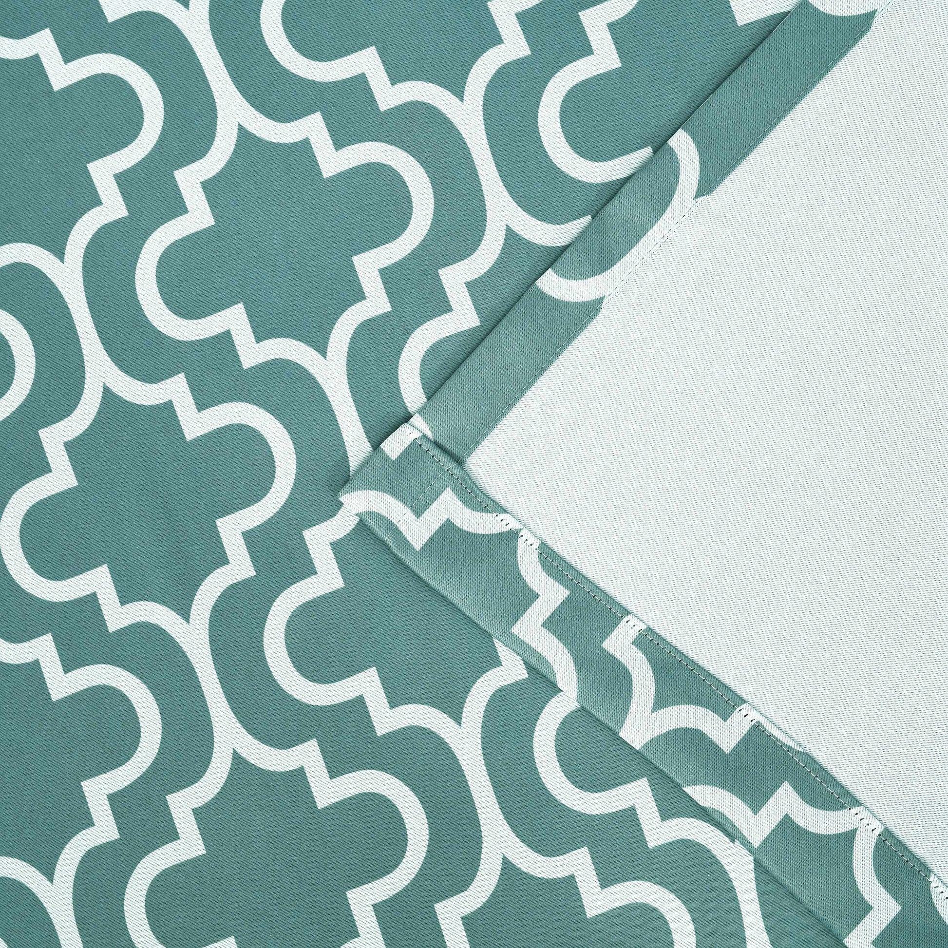 Moroccan Trellis Grommet 2-Piece Blackout Curtain Panel Set - Teal