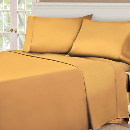  Superior Egyptian Cotton 530 Thread Count Solid Sheet Set - Gold