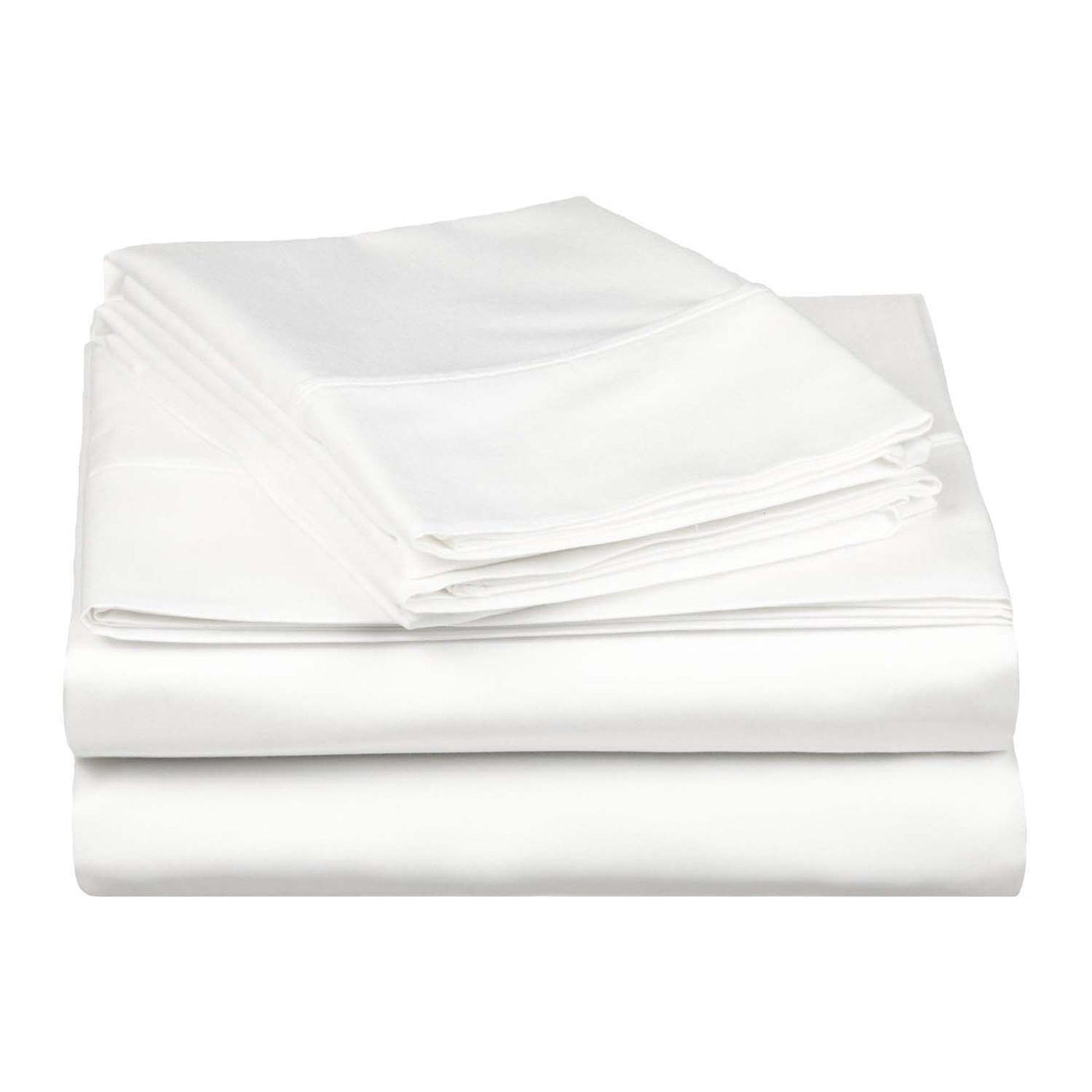  Superior Egyptian Cotton 530 Thread Count Solid Sheet Set - White