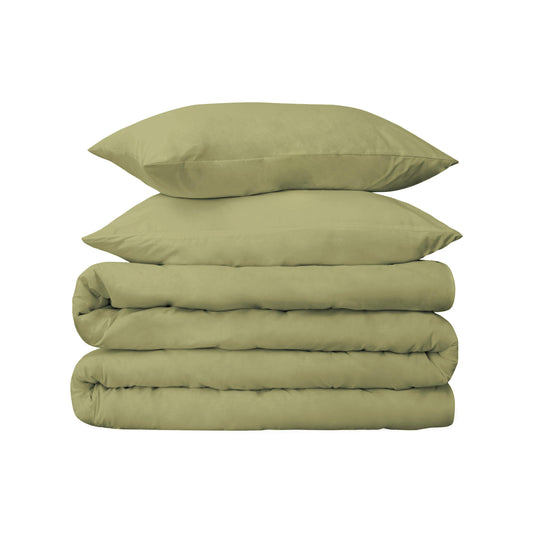  Superior Premium Egyptian Cotton 530 Thread Count Solid Duvet Cover Set - Sage