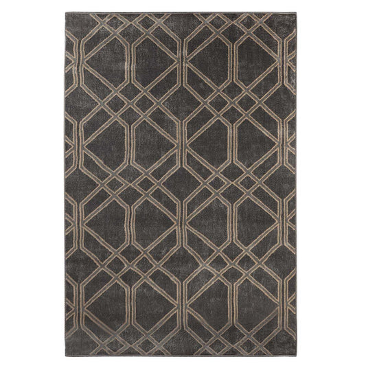 Superior Abner Modern Geometric Diamond Indoor Area Rug or Runner - Black