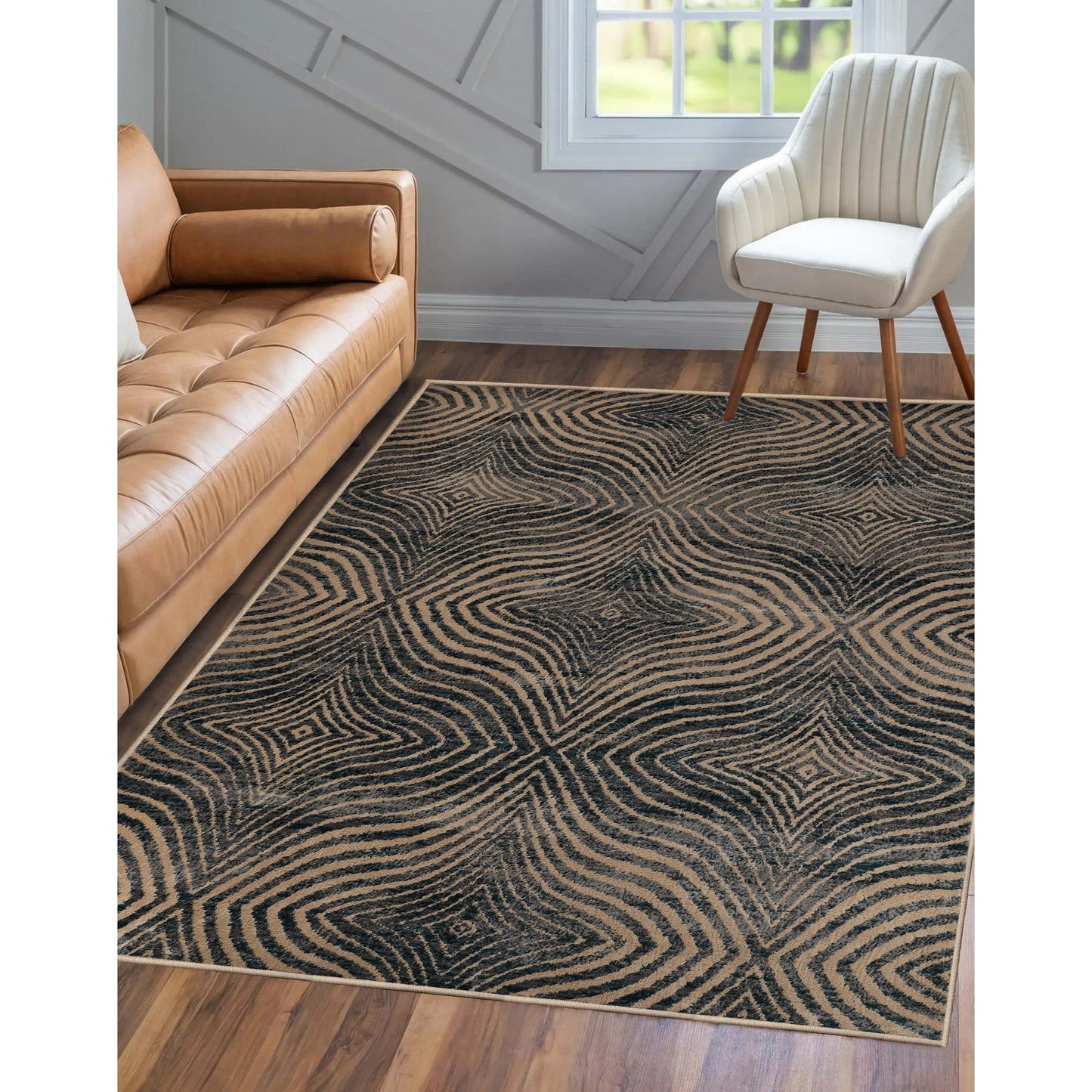 Cullen Modern Abstract Indoor Area Rug or Runner Rug 