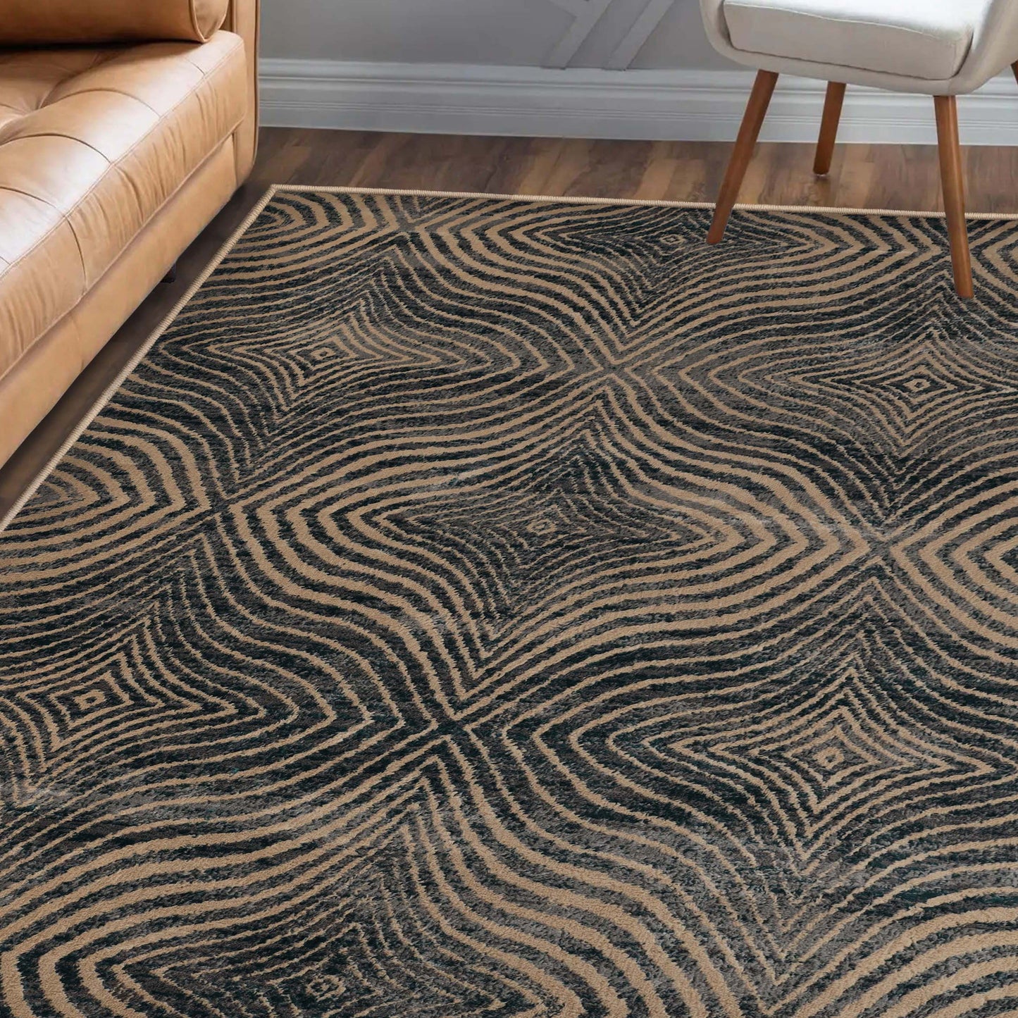 Cullen Modern Abstract Indoor Area Rug or Runner Rug