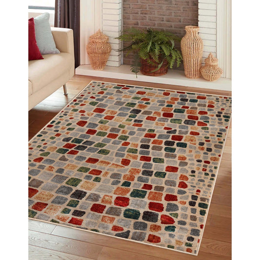 Dexter Abstract Cobblestone Indoor Area Rug or Runner 