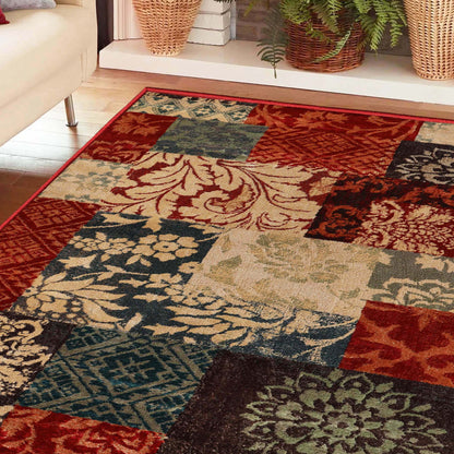 Superior Kennicot Elegant Floral Patchwork Indoor Area Rug or Runner 