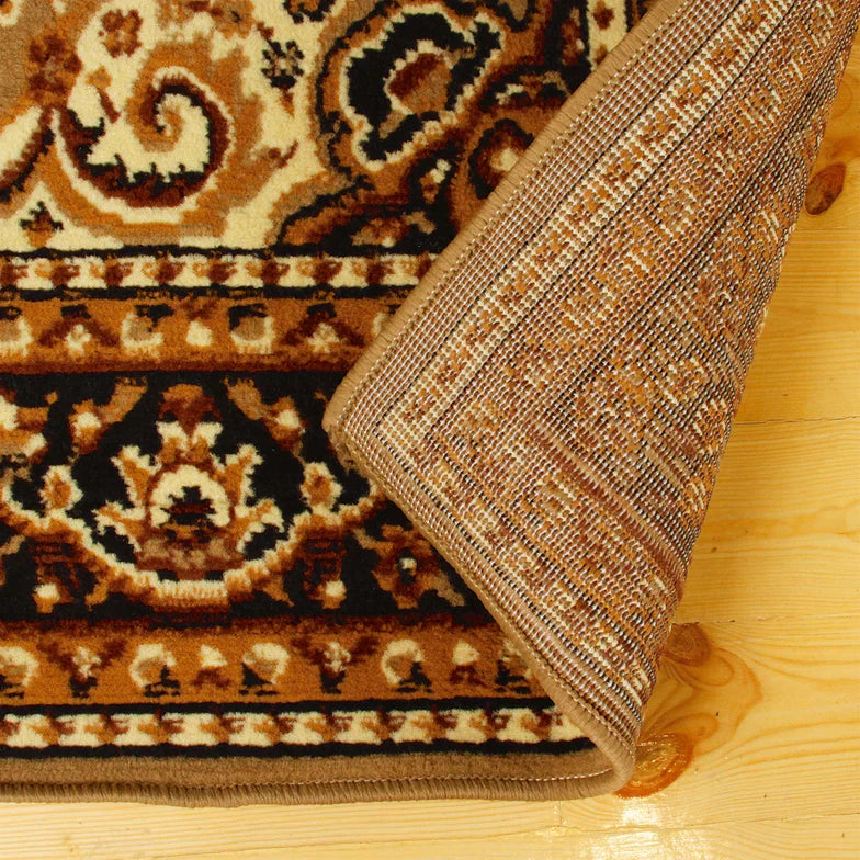 Leopold Formal Medallion Indoor Area Rug Or Runner Rug - Gold