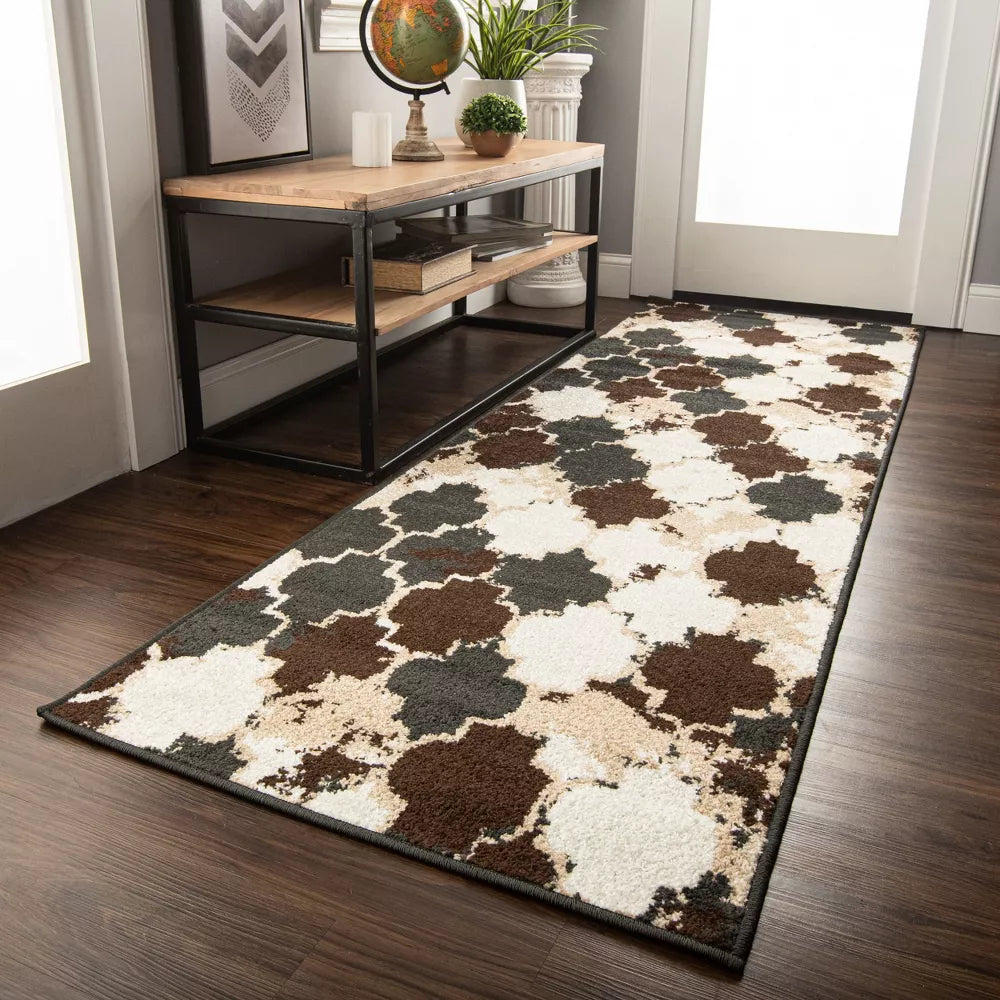 Makinley Heavily Distressed Moroccan Trellis Area Rug