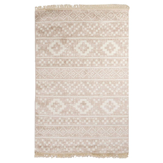 Genaine Contemporary Geometric Fringe Indoor Area Rug or Runner Rug - Amber