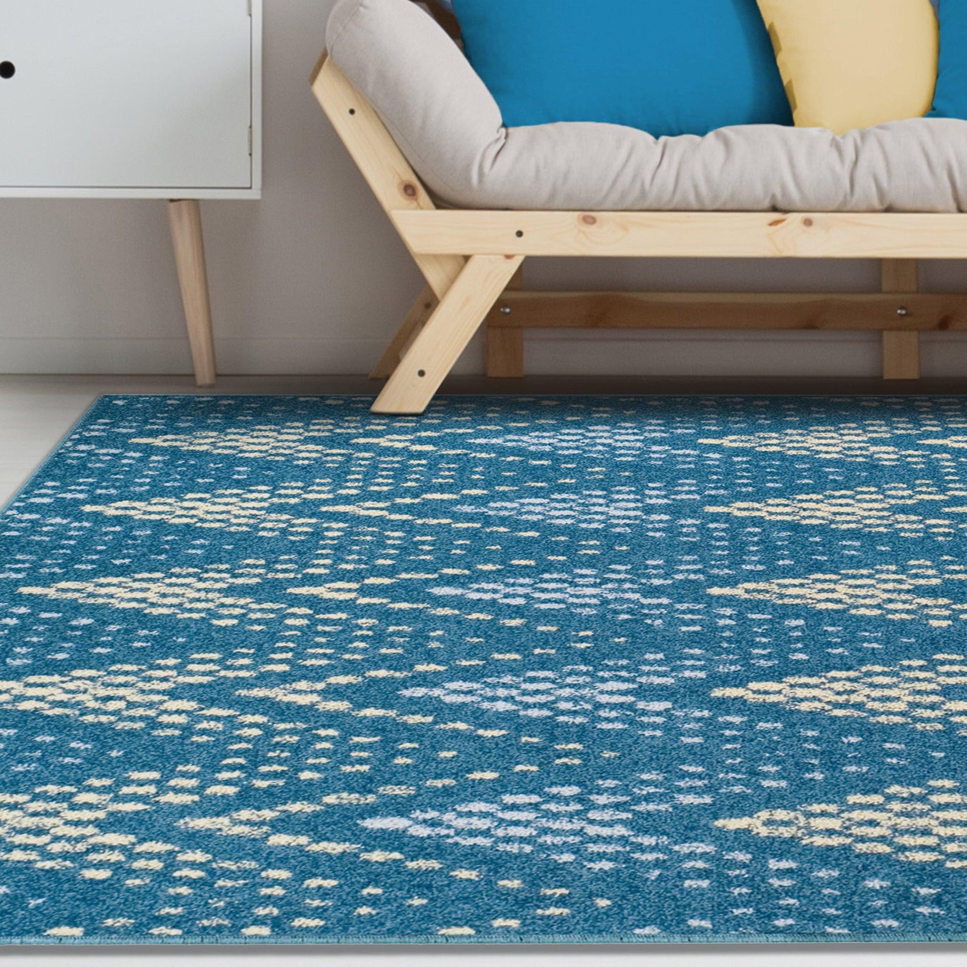 Superior Arete Modern Ombre Chevron Area Rug or Runner - Blue