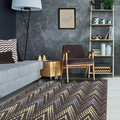 Superior Arete Modern Ombre Chevron Area Rug or Runner - Slate 