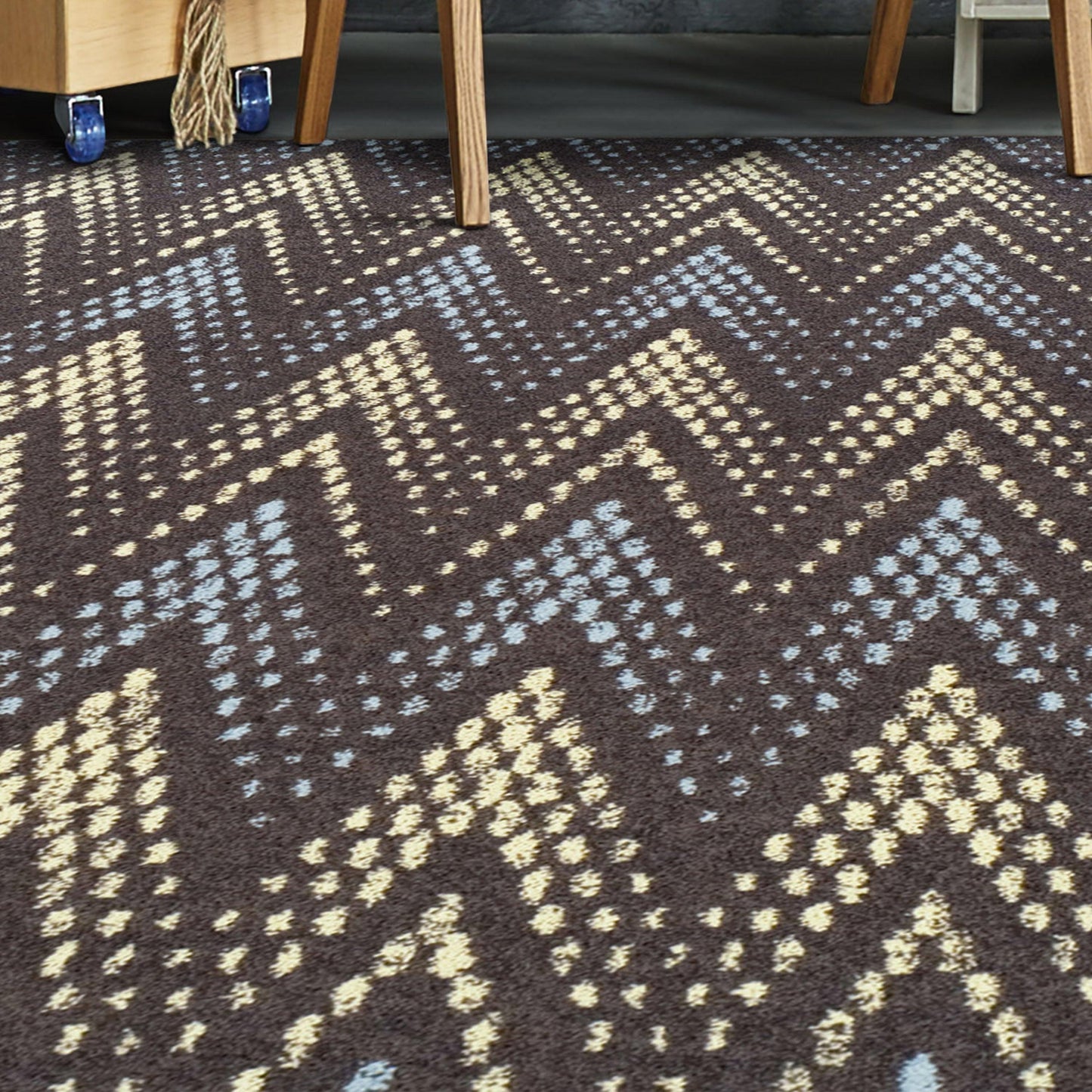 Superior Arete Modern Ombre Chevron Area Rug or Runner - Slate 