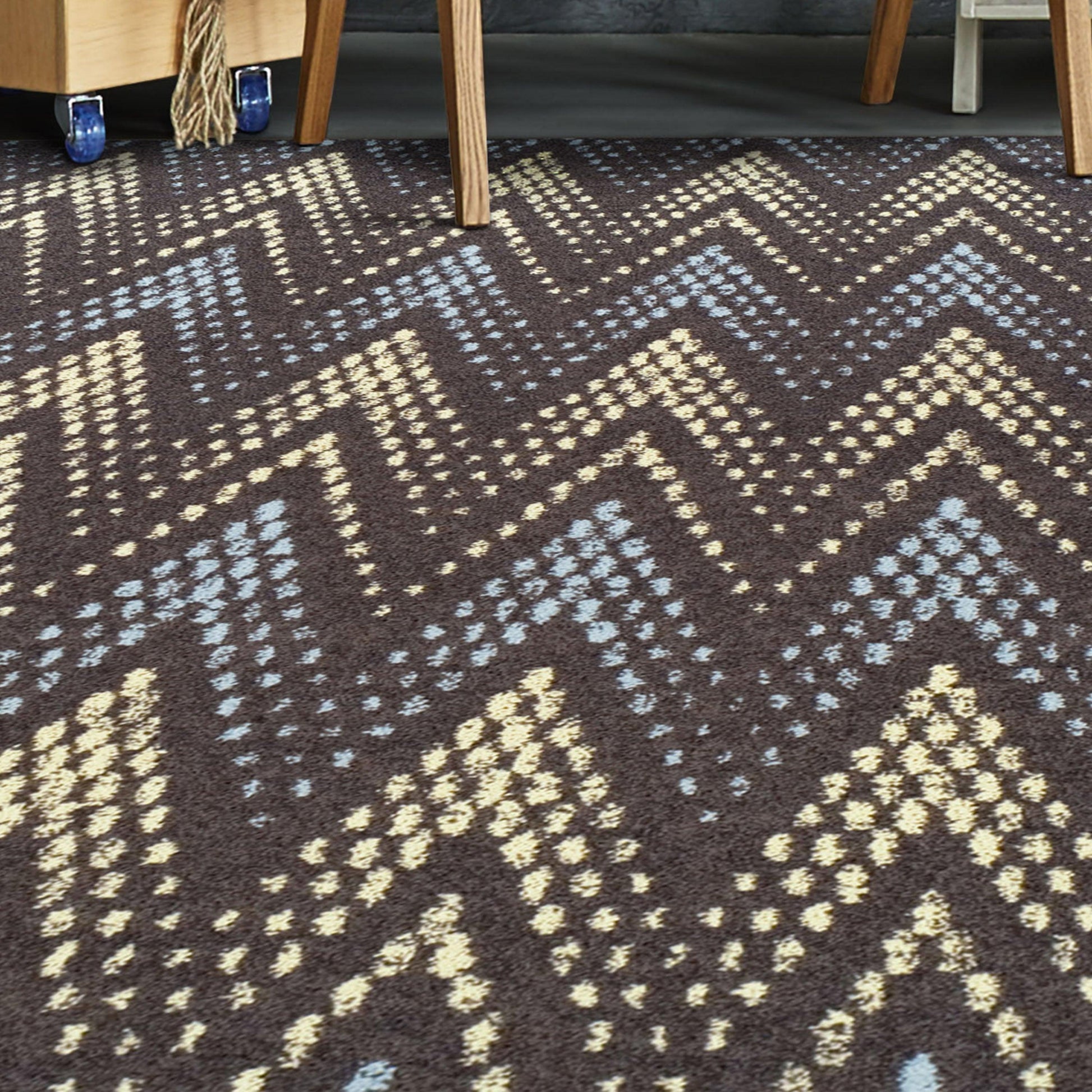 Superior Arete Modern Ombre Chevron Area Rug or Runner - Slate 