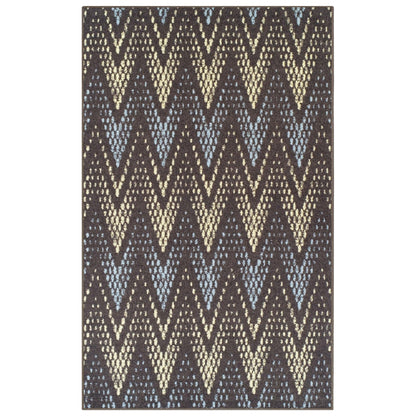 Superior Arete Modern Ombre Chevron Area Rug or Runner - Slate 