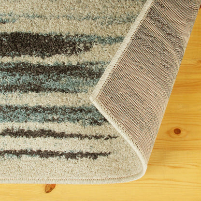 Superior Ashford Modern Abstract Stripe Indoor Area Rug - Blue
