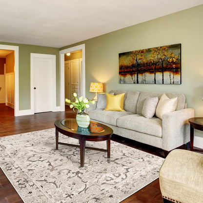 Superior Caine Distressed Floral Modern Indoor Area Rug - Bronze