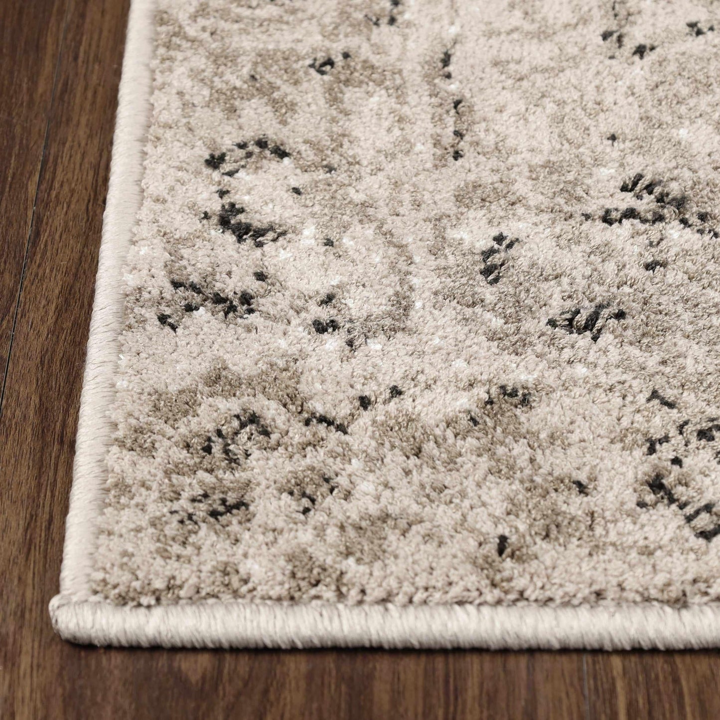 Caine Distressed Florals Modern Indoor Area Rug - Bronze