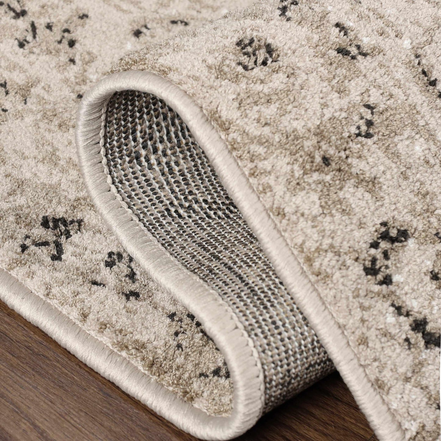 Caine Distressed Florals Modern Indoor Area Rug - Bronze