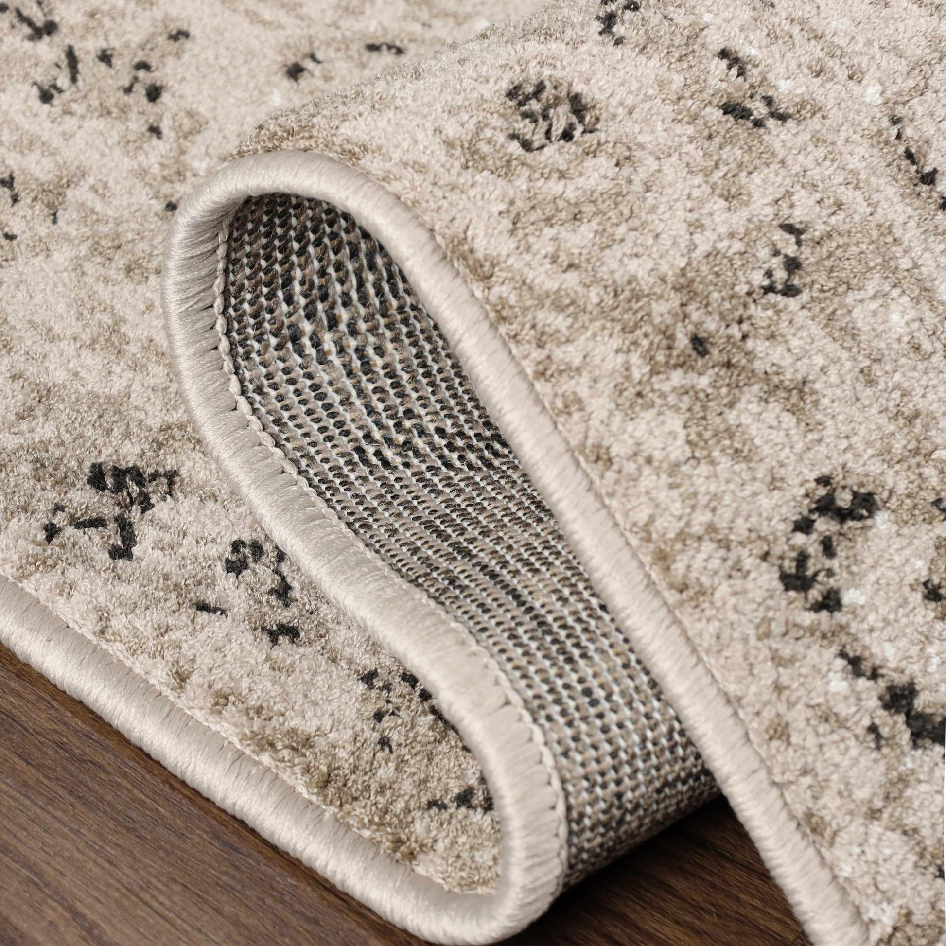 Caine Distressed Florals Modern Indoor Area Rug - Bronze