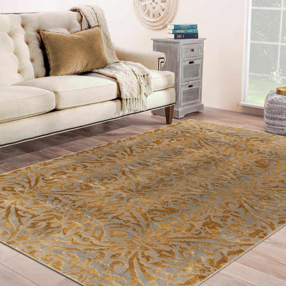  Cressida Distressed Damask Area Rug