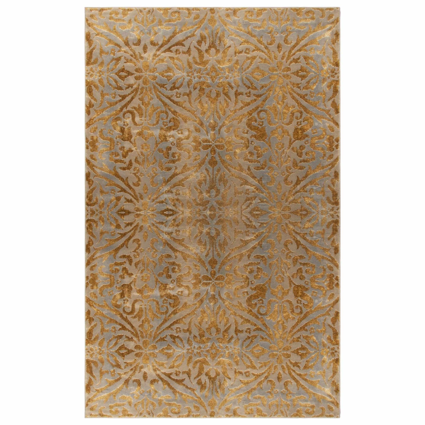  Cressida Distressed Damask Area Rug