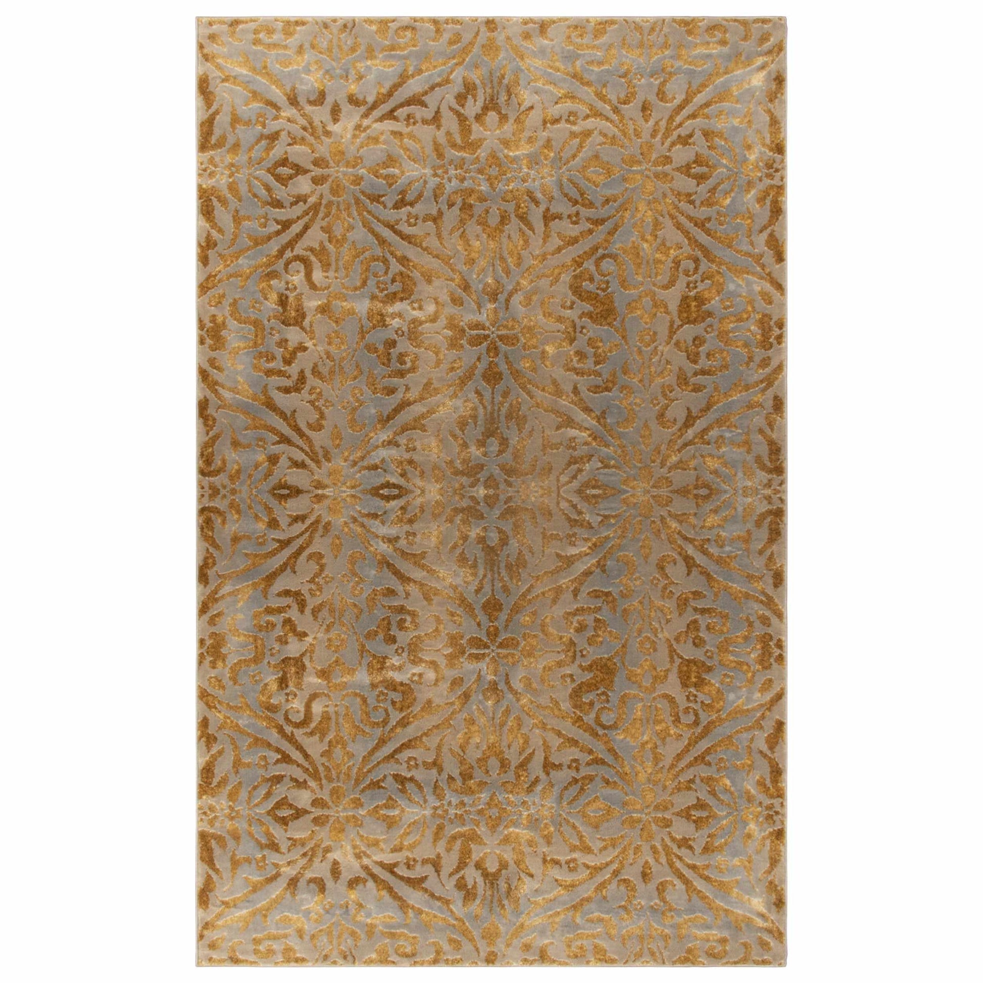  Cressida Distressed Damask Area Rug