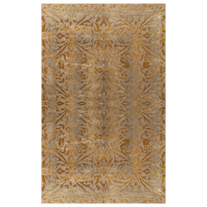  Cressida Distressed Damask Area Rug