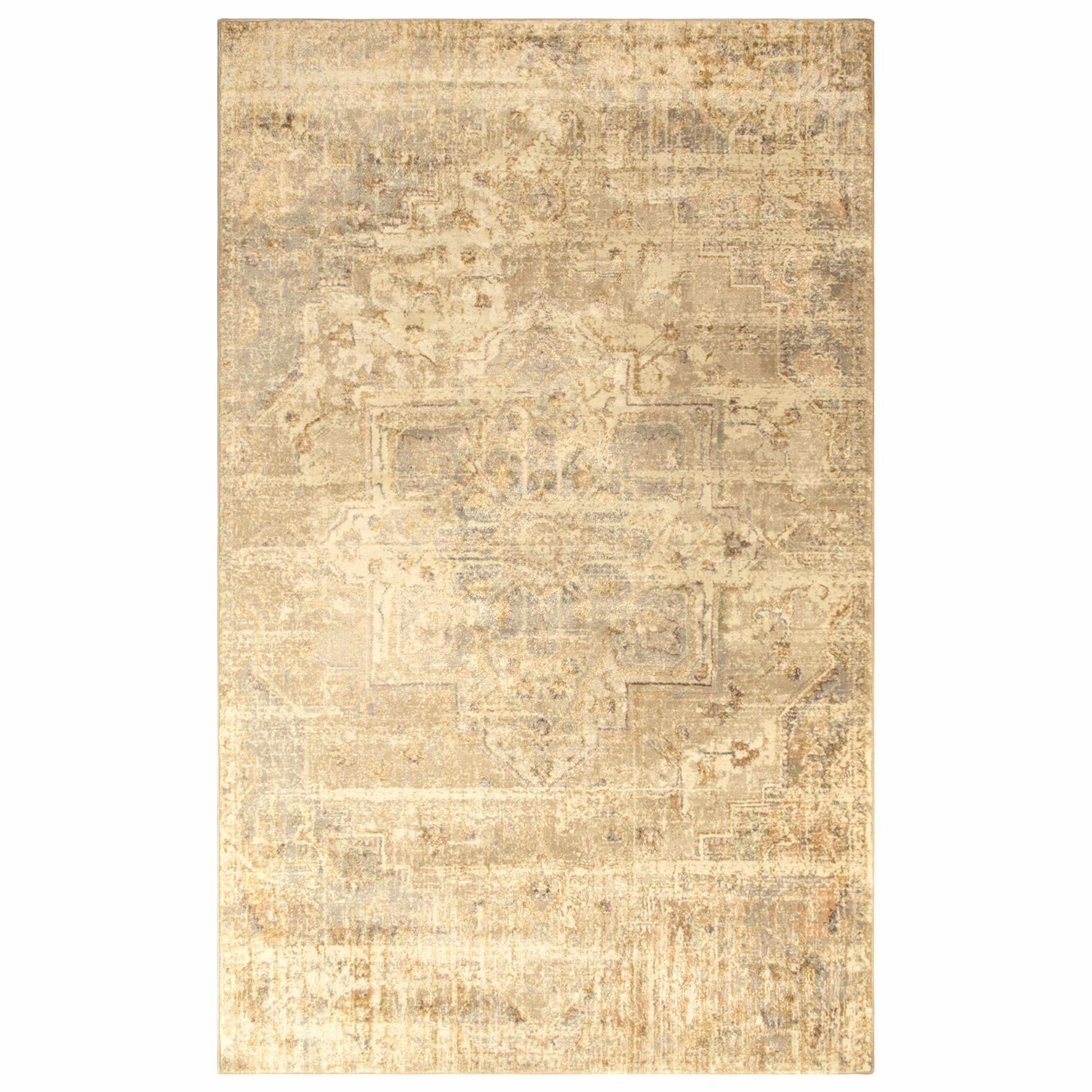  Superior Duard Heavily Distressed Geometric Medallion Area Rug 