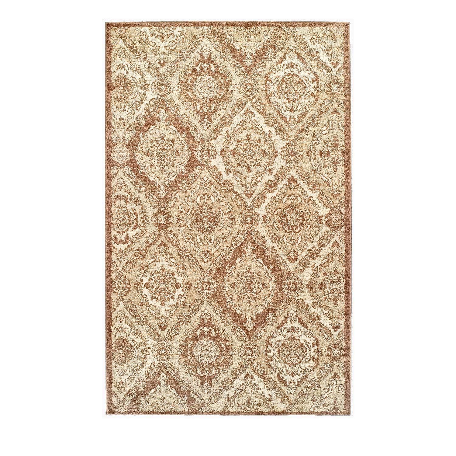 Superior Hayden Baroque Medallion Trellis Area Rug - Brown
