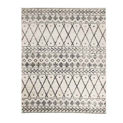  Superior Hotoko Distressed Aztec Geometric Contemporary Area Rug - Charcoal