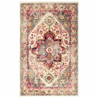  Superior Jasmira Modern Distressed Oriental Medallion Indoor Area Rug or Runner