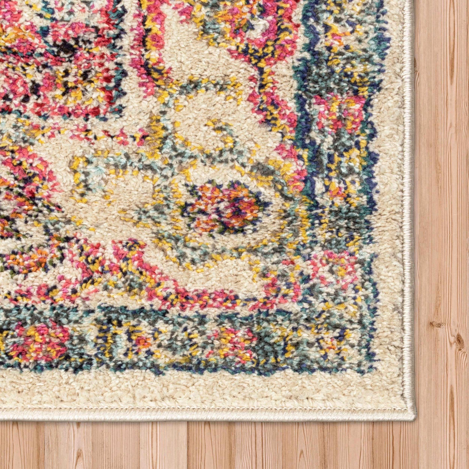  Superior Jasmira Modern Distressed Oriental Medallion Indoor Area Rug or Runner