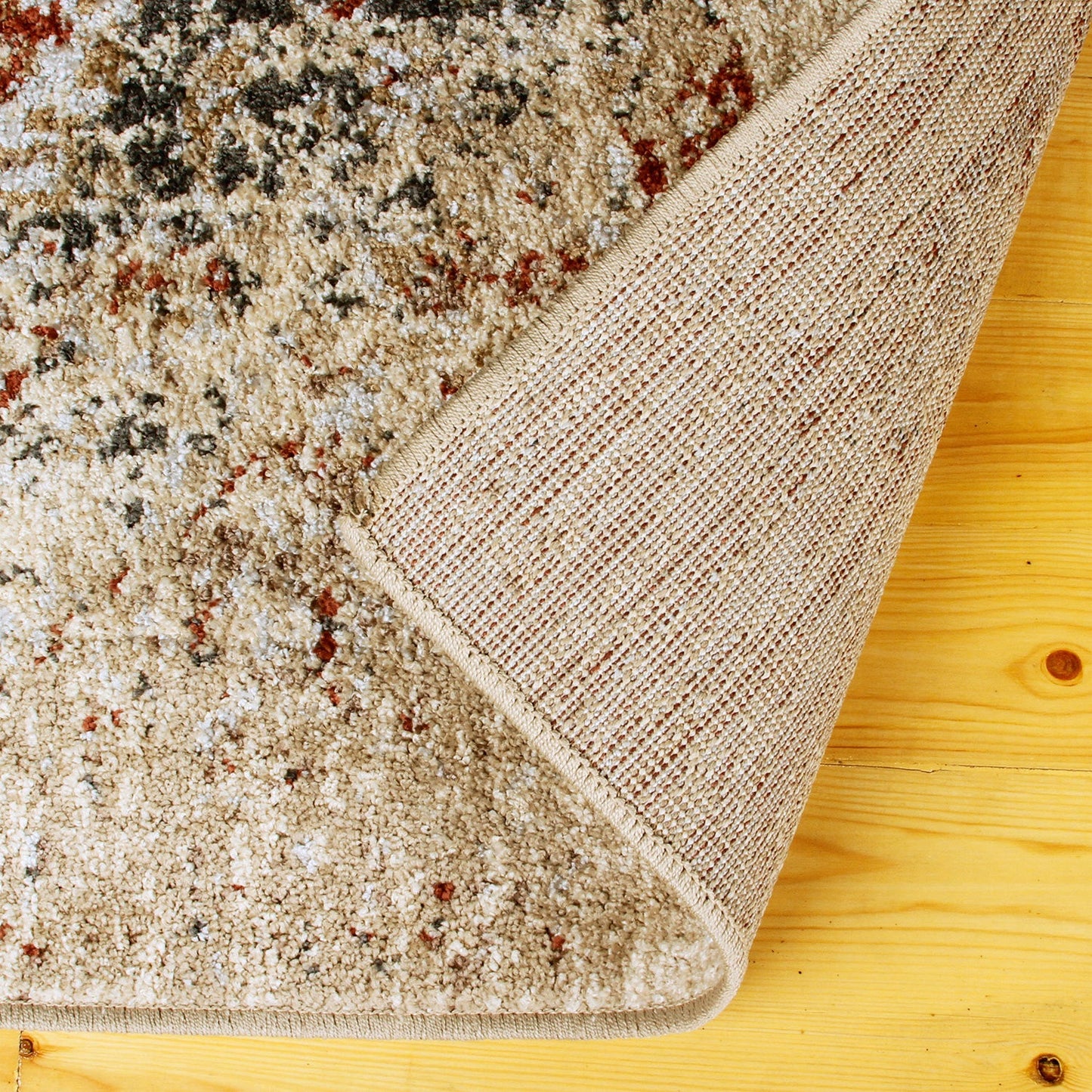  Superior Jaxon Heavily Distressed Medallion Area Rug - Cream