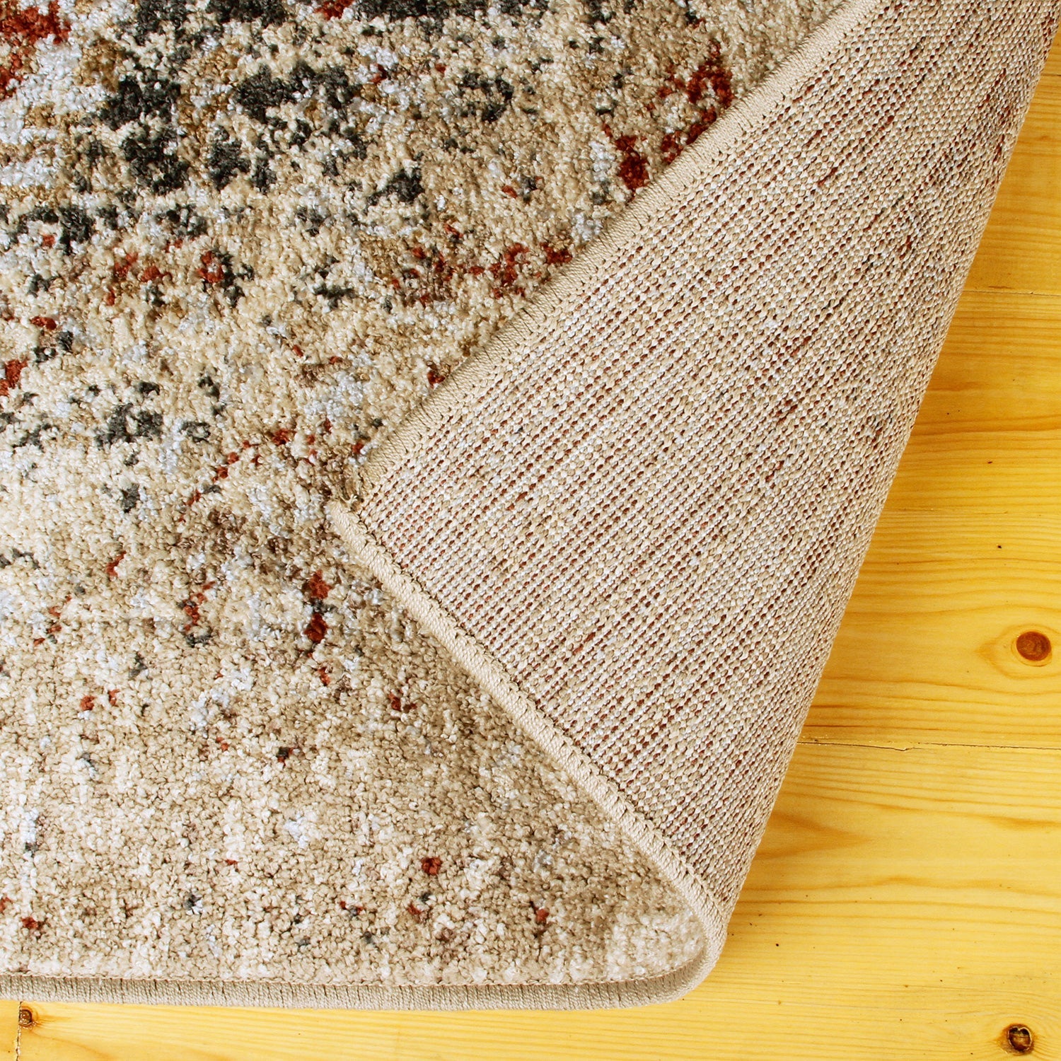  Superior Jaxon Heavily Distressed Medallion Area Rug - Cream