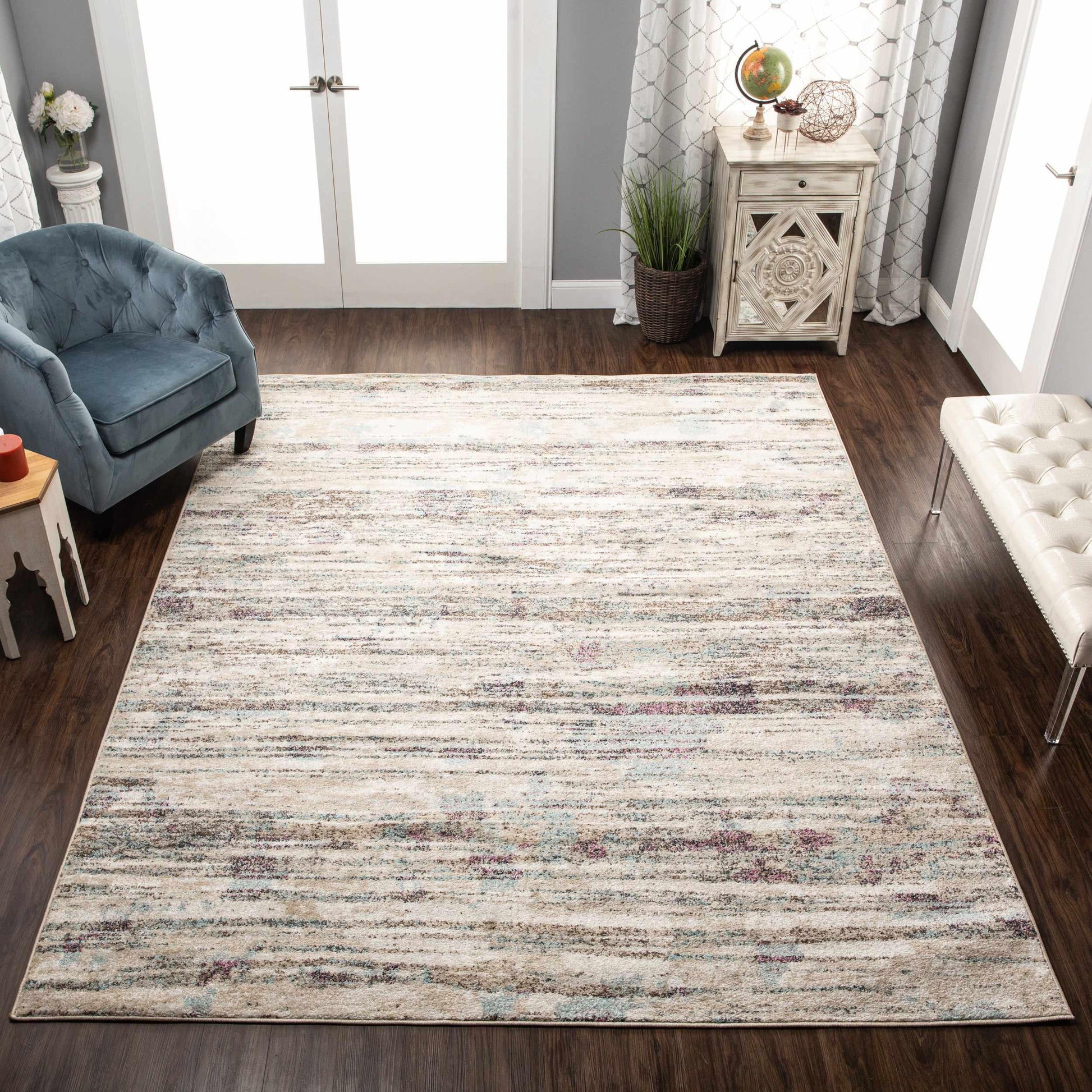  Superior Jharna Modern Abstract Ivory Area Rug