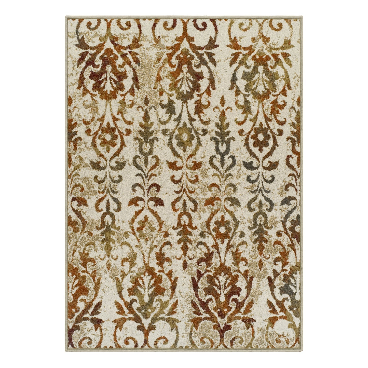 Superior Lafayette Oriental Floral Scroll Indoor Area Rug  - Ivory