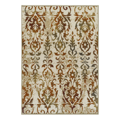Superior Lafayette Oriental Floral Scroll Indoor Area Rug  - Ivory