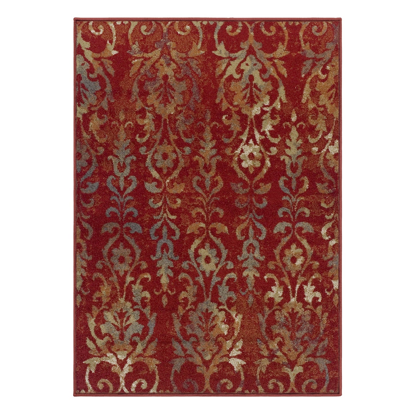 Superior Lafayette Oriental Floral Scroll Indoor Area Rug  - Maroon