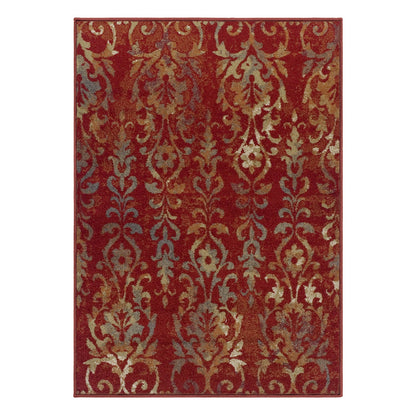 Superior Lafayette Oriental Floral Scroll Indoor Area Rug  - Maroon