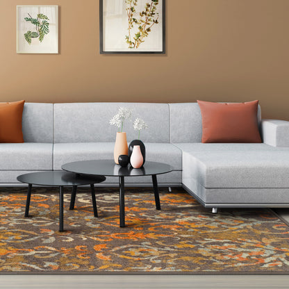  Superior Lafayette Oriental Floral Scroll Indoor Area Rug - Tan