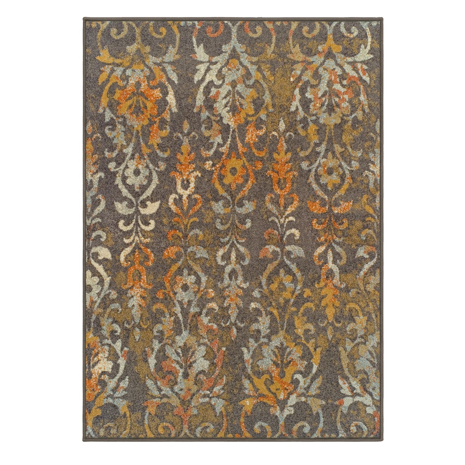 Superior Lafayette Oriental Floral Scroll Indoor Area Rug  - Tan